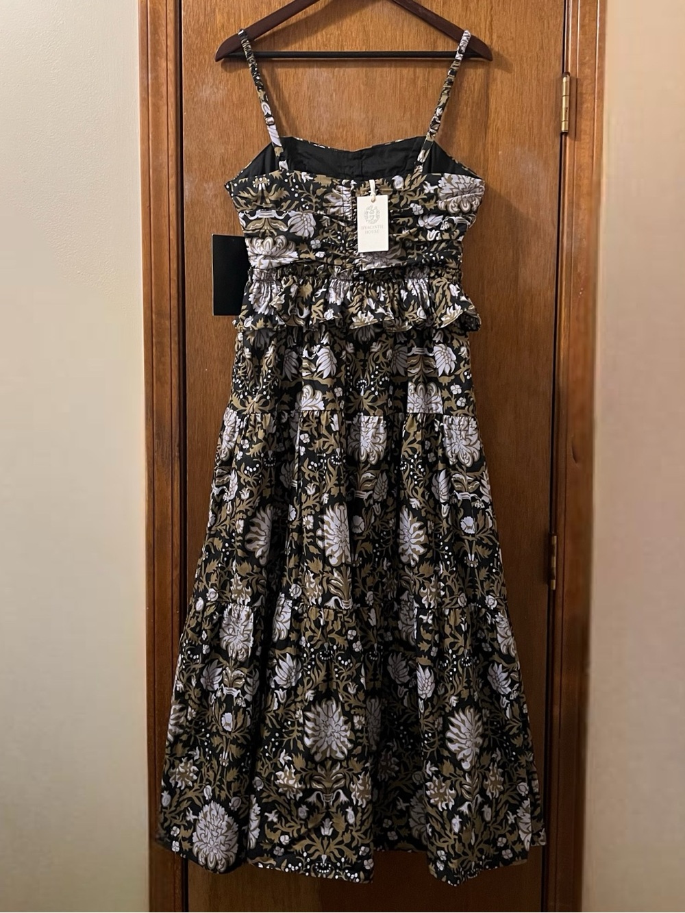 Tuckernuck Hyacinth House Myles Peplum Floral Midi Dress Sz S - Picture 12 of 14